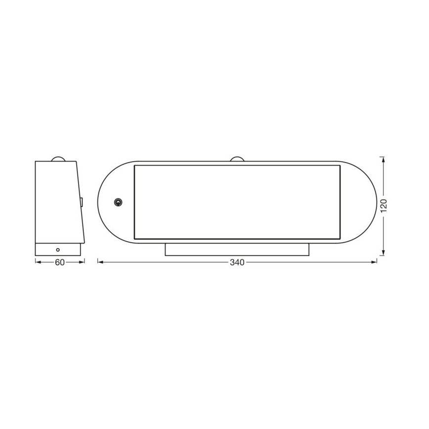 Ledvance - Soldrevet LED væglampe med sensor ENDURA STYLE LED/6W/7,4V 2000 mAh IP44
