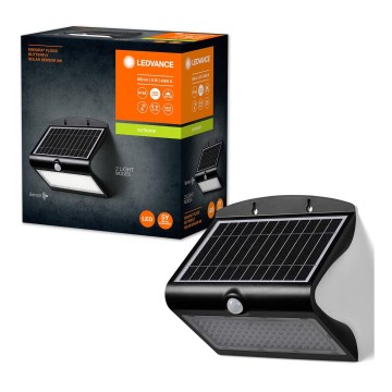 Ledvance - Soldrevet LED væglampe med sensor SOMMERFUGL LED/8W/3,7V 2000 mAh IP65