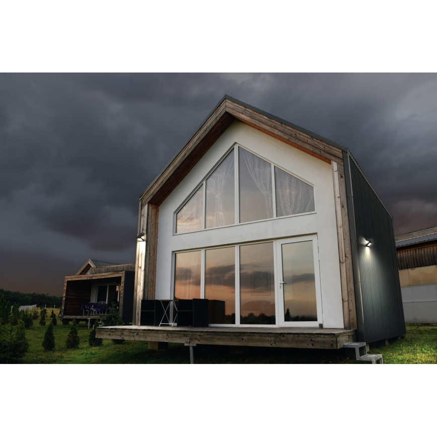 Ledvance - Soldrevet LED væglampe med sensor SOMMERFUGL LED/8W/3,7V 2000 mAh IP65
