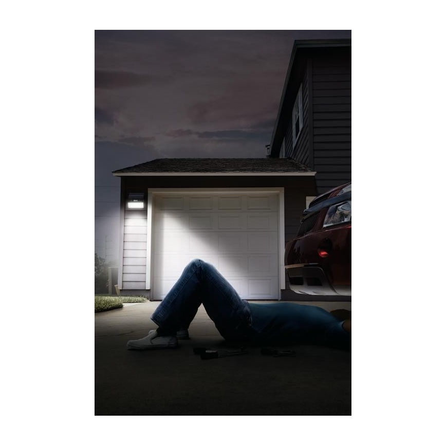 Ledvance - Soldrevet LED vægprojektør med sensor FLOOD LED/2,9W/3,7V 2600 mAh IP44