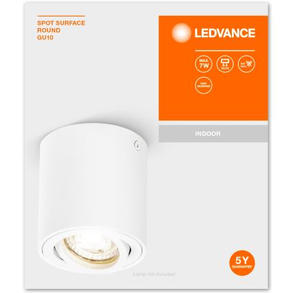 Ledvance - Spotlampe SPOT 1xGU10/7W/230V hvid