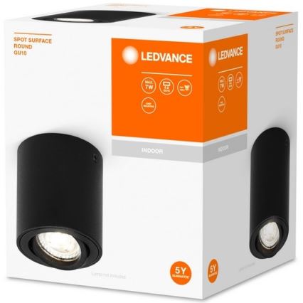 Ledvance - Spotlampe SPOT 1xGU10/7W/230V sort