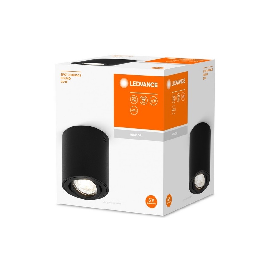 Ledvance - Spotlampe SPOT 1xGU10/7W/230V sort