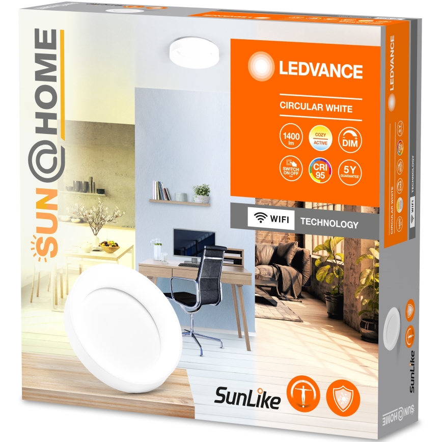 Ledvance-LED Dæmpbart loftlys SUN@HOME CIRCULAR LED/18,5W/230V Wi-Fi