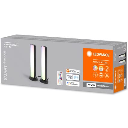 Ledvance - SÆT 2x LED RGBW Bordlampe dæmpbar MOOD LIGHT LED/4W/230V Wi-Fi + + fjernbetjening