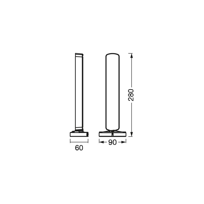 Ledvance - SÆT 2x LED RGBW Bordlampe dæmpbar MOOD LIGHT LED/4W/230V Wi-Fi + fjernbetjening