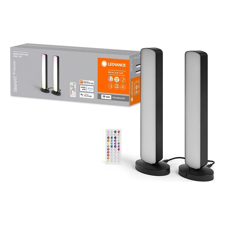 Ledvance - SÆT 2x LED RGBW Bordlampe dæmpbar MOOD LIGHT LED/4W/230V Wi-Fi + fjernbetjening