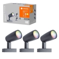 Ledvance - SÆT 3x LED RGB udendørs lamper SMART+ SPOT 3xLED/4,5W/230V IP65 Wi-Fi