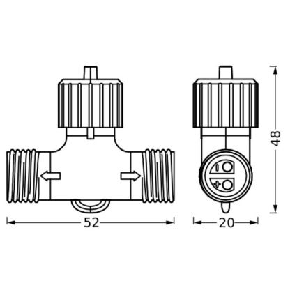 Ledvance - Udendørs connector ENDURA 24W/12V IP67