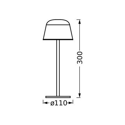 Ledvance - Udendørs LED lampe dæmpbar og genopladelig TABLE LED/2,5W/5V IP54 beige