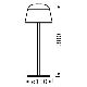 Ledvance - Udendørs LED lampe dæmpbar og genopladelig TABLE LED/2,5W/5V IP54 sort