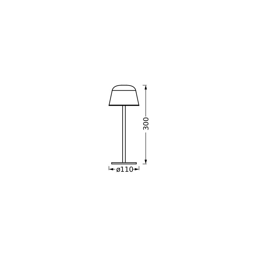 Ledvance - Udendørs LED lampe dæmpbar og genopladelig TABLE LED/2,5W/5V IP54 sort