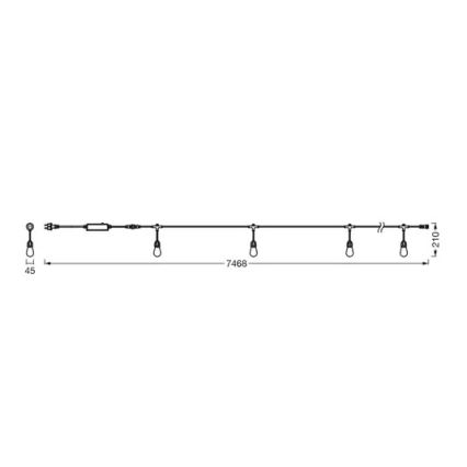 Ledvance - Udendørs LED lyskæde dæmpbar RGBW-farver SMART+ STRING 12xLED/0,37W/230V IP44 Wi-Fi