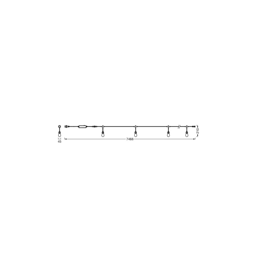 Ledvance - Udendørs LED lyskæde dæmpbar RGBW-farver SMART+ STRING 12xLED/0,37W/230V IP44 Wi-Fi