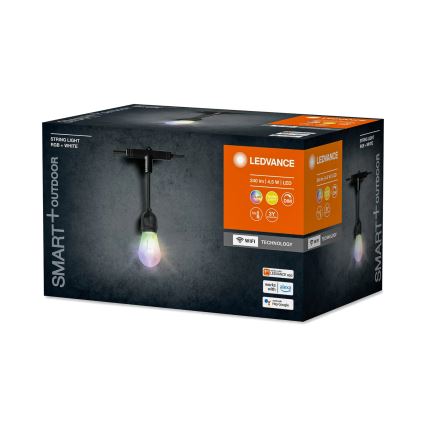 Ledvance - Udendørs LED lyskæde dæmpbar RGBW-farver SMART+ STRING 12xLED/0,37W/230V IP44 Wi-Fi