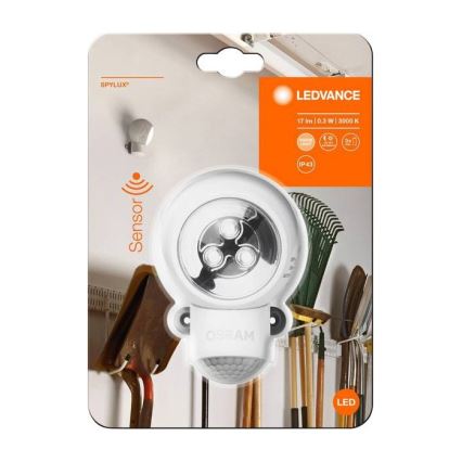 Ledvance -Udendørs LED-navigationslampe med sensor SPYLUX LED/0,3W/3xAA IP43
