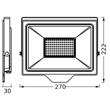 Ledvance - LED Væghængt projektør FLOODLIGHT ESSENTIAL LED/100W/230V IP65