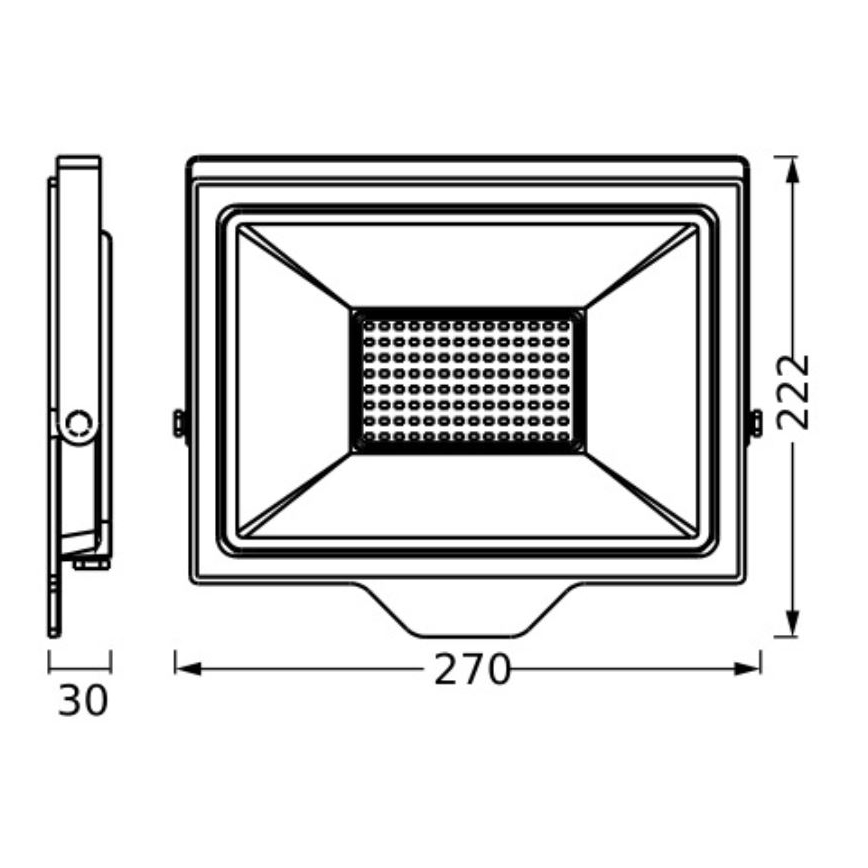 Ledvance - LED Væghængt projektør FLOODLIGHT ESSENTIAL LED/100W/230V IP65