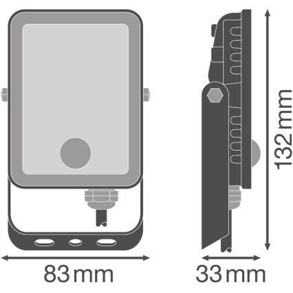 Ledvance - Udendørs LED projektør med sensor FLOODLIGHT LED/10W/230V 4000K IP65