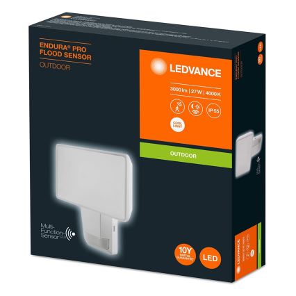 Ledvance - Udendørs LED projektør med sensor væghængt FLOOD LED/27W/230V IP55