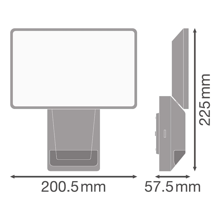 Ledvance - Udendørs LED projektør med sensor væghængt FLOOD LED/27W/230V IP55