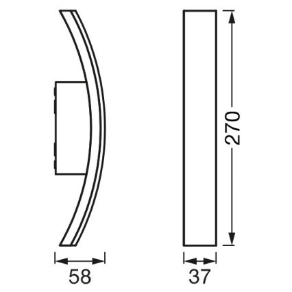 Ledvance - Udendørs LED væglampe BOW LED/7W/230V IP54