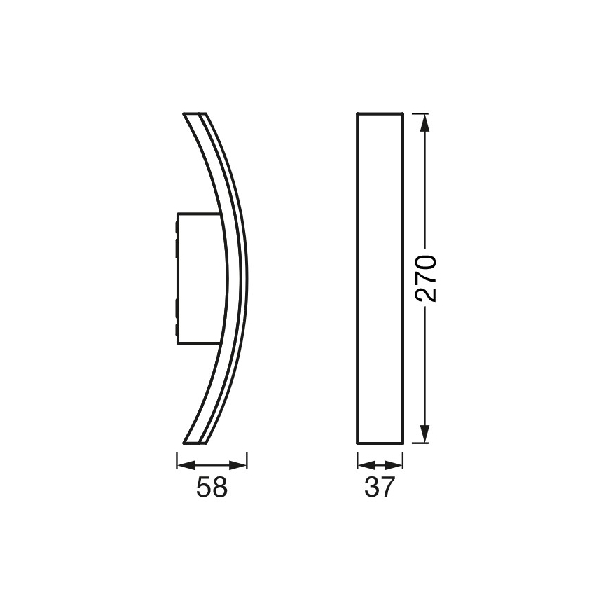 Ledvance - Udendørs LED væglampe BOW LED/7W/230V IP54