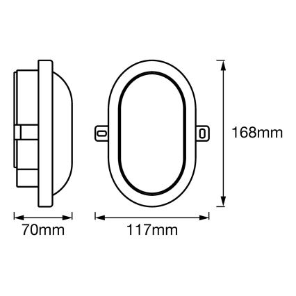 Ledvance - Udendørs LED væglampe BULKHEAD LED/6W/230V IP54 hvid