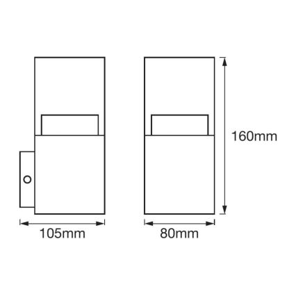 Ledvance - Udendørs LED væglampe CRYSTAL 1xLED/4,5W/230V IP44