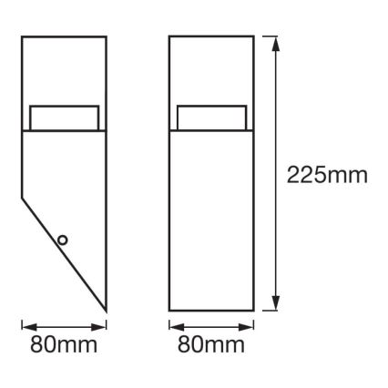 Ledvance - Udendørs LED væglampe CRYSTAL 1xLED/4,5W/230V IP44