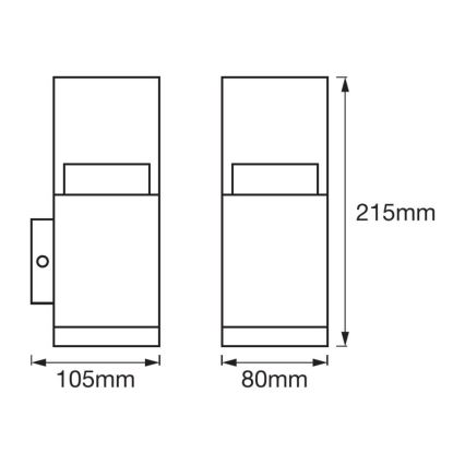 Ledvance - Udendørs LED væglampe CRYSTAL 1xLED/9W/230V IP44