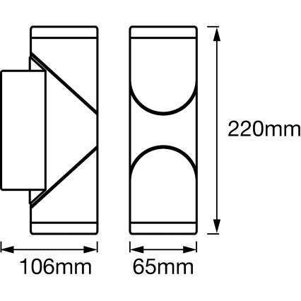 Ledvance - Udendørs LED væglampe ENDURA 2xLED/13W/230V IP44