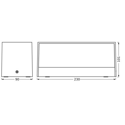 Ledvance - Udendørs LED væglampe ENDURA STYLE IDRI 2xLED/6,25W/230V IP65