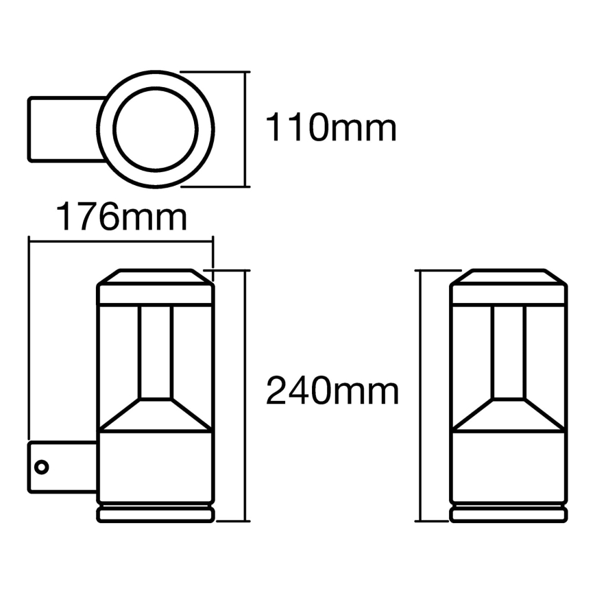 Ledvance - Udendørs LED væglampe LANTERN 1xLED/12W/230V IP44