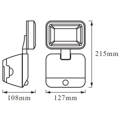 Ledvance - Udendørs LED væglampe med sensor BATTERY LED/4W/4xD IP54