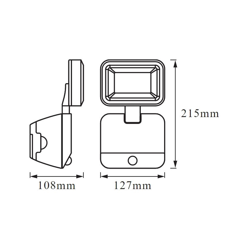 Ledvance - Udendørs LED væglampe med sensor BATTERY LED/4W/4xD IP54