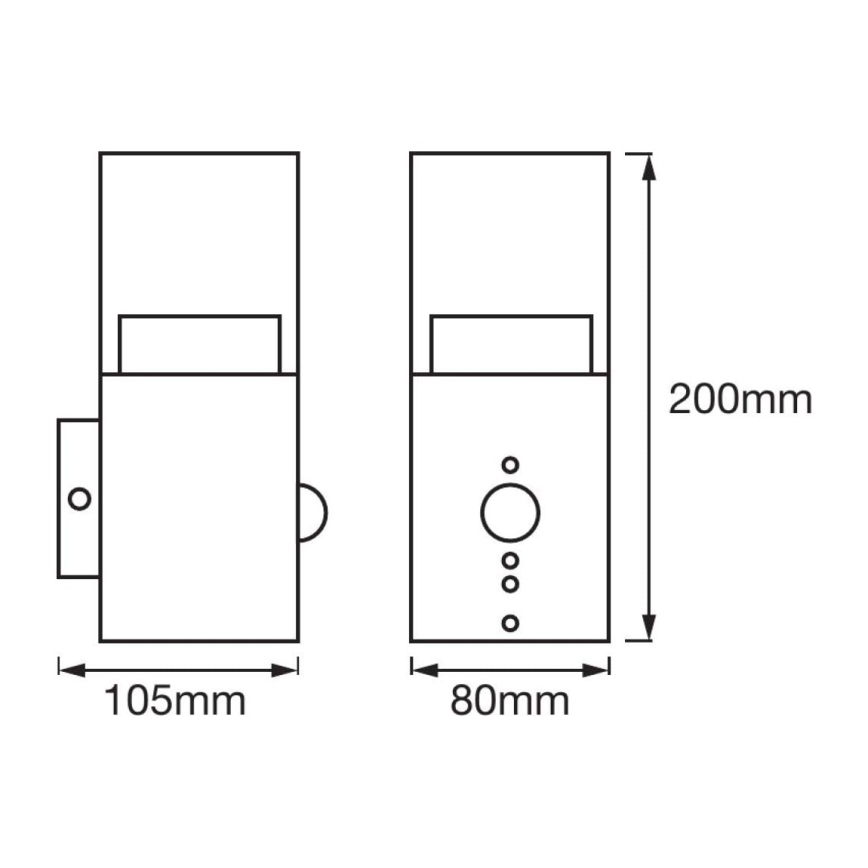 Ledvance - Udendørs LED væglampe med sensor CRYSTAL 1xLED/5W/230V IP44