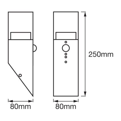 Ledvance - Udendørs LED væglampe med sensor CRYSTAL 1xLED/5W/230V IP44