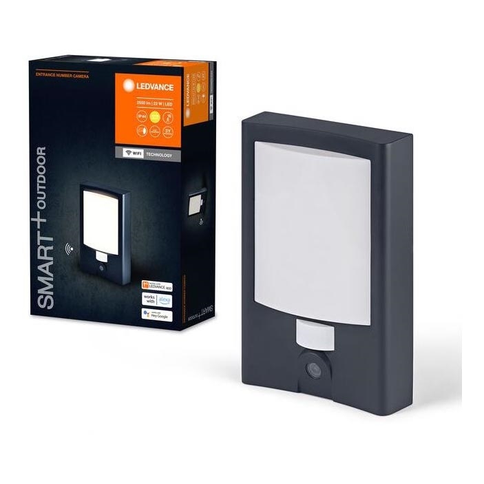 Ledvance - Udendørs LED væglampe med sensor og kamera dæmpbar SMART+ LED/22W/230V IP44 Wi-Fi