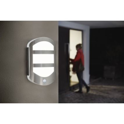 Ledvance - Udendørs LED væglampe med sensor PLATE LED/12,5W/230V IP44