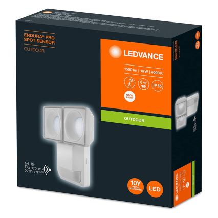 Ledvance - Udendørs LED væglampe med sensor SPOT 2xLED/8W/230V IP55