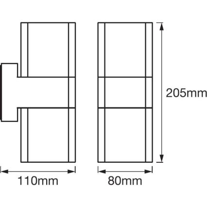 Ledvance - Udendørs LED væglampe RGBW-farver SMART+ CUBE LED/13,5W/230V IP44 Wi-Fi