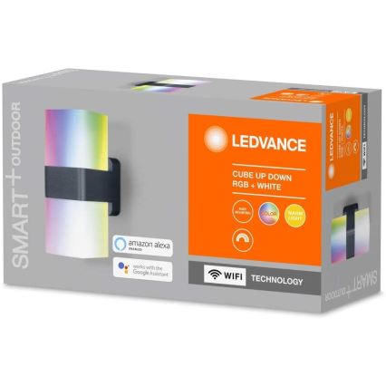 Ledvance - Udendørs LED væglampe RGBW-farver SMART+ CUBE LED/13,5W/230V IP44 Wi-Fi