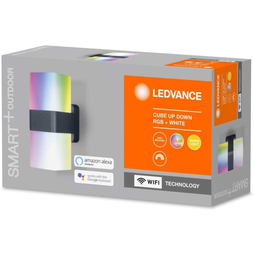 Ledvance - Udendørs LED væglampe RGBW-farver SMART+ CUBE LED/13,5W/230V IP44 Wi-Fi