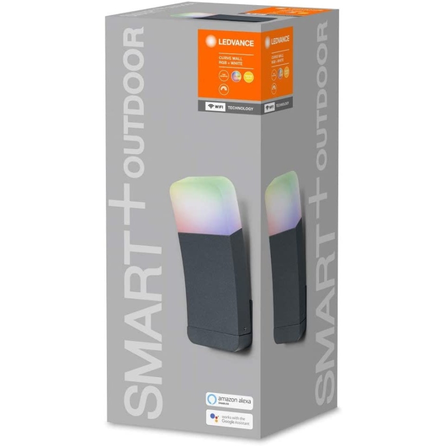 Ledvance - Udendørs LED væglampe RGBW-farver SMART+ CURVE LED/9W/230V IP44 Wi-Fi