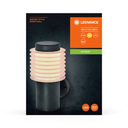 Ledvance - Udendørs LED væglampe ENDURA RONDO LED/9W/230V IP44 antracit