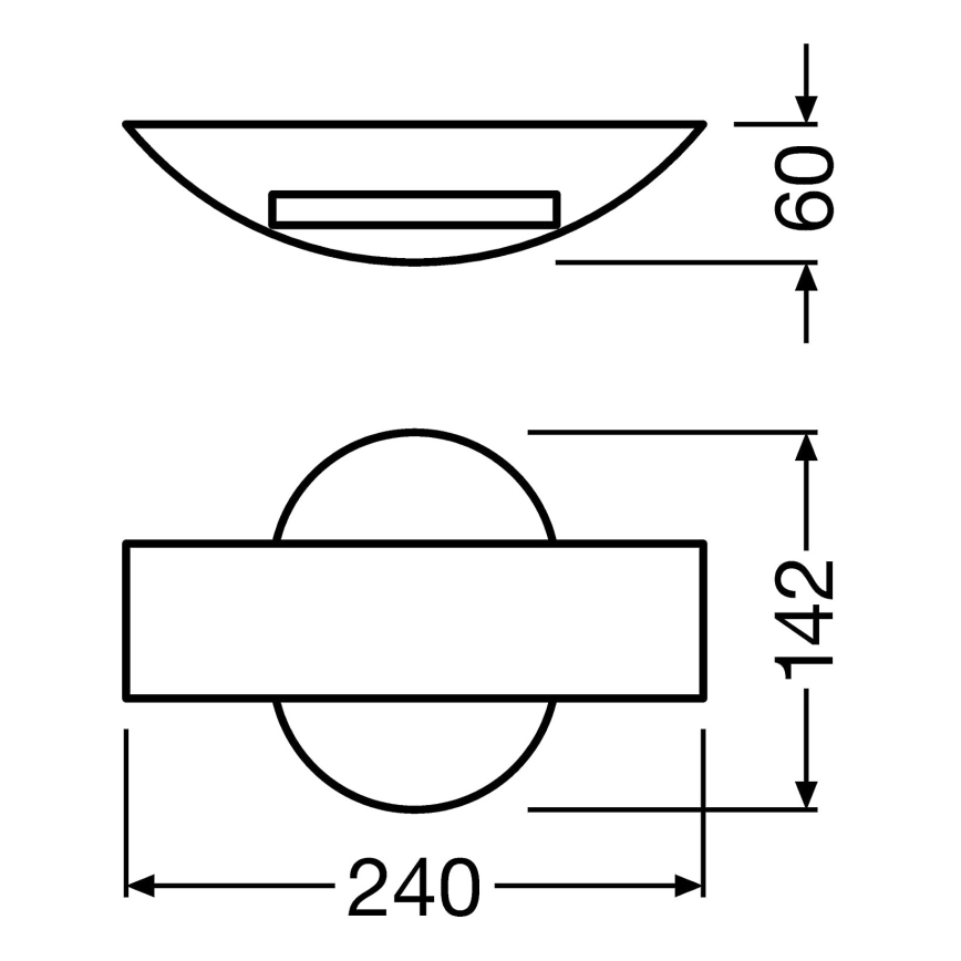 Ledvance - Udendørs LED væglampe SHIELD LED/11W/230V IP44