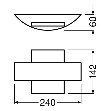 Ledvance - Udendørs LED væglampe SHIELD LED/11W/230V IP44