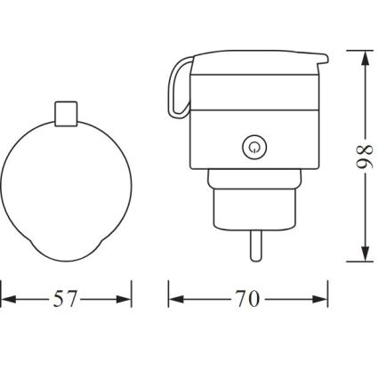 Ledvance - Udendørs smart socket SMART+ PLUG 3680W IP44