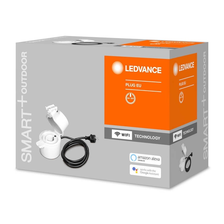 Ledvance - Udendørs smart socket SMART+ PLUG SCHUKO 3680W IP44 Wi-Fi